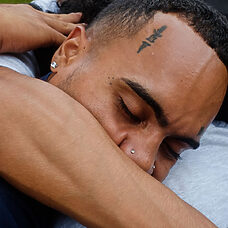 2 - Joseph Ladrón de Guevara B-boy Izzio hugs his closest friends during his farewell before emigrating, in Cercado de Lima, Lima, Peru, on November 25, 2024.