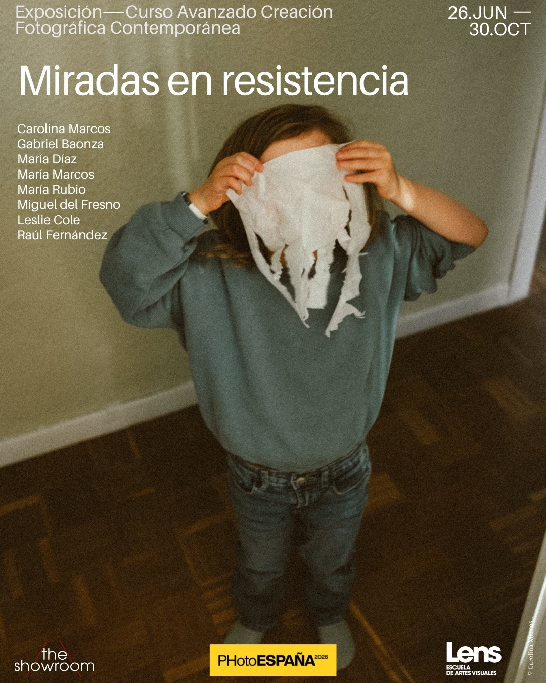 CARTEL EXPOSICION MIRADAS EN RESISTENCIA - LENS ESCUELA